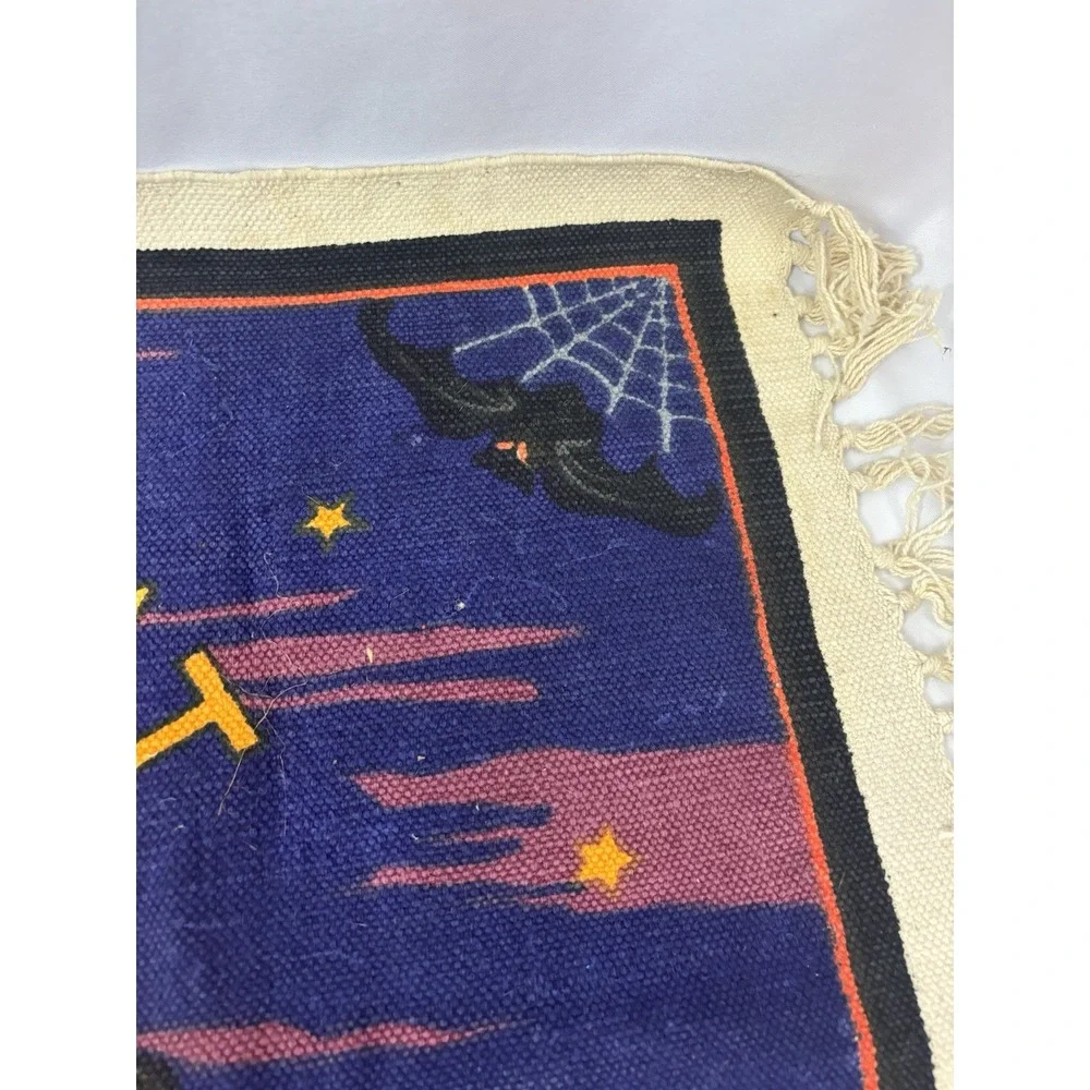 Vintage Hayim Company 1997 Halloween Wicked Witch Fringed Mat 28.5x46